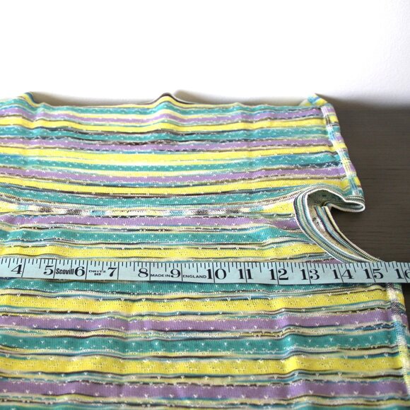 MISSONI Reversible Knit Top Sleeveless Sweater Cowl Neck Multicolor Stripe EU 38 - Picture 9 of 13